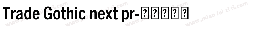 Trade Gothic next pr字体转换